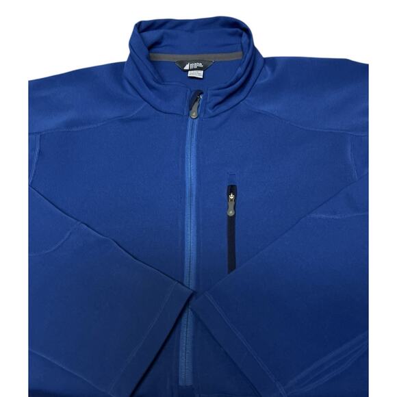 MEC Mountain Equipment Co-Op Fleece Lined 1/2 Zip Pullover Jacket Blue Large L - Picture 8 of 9